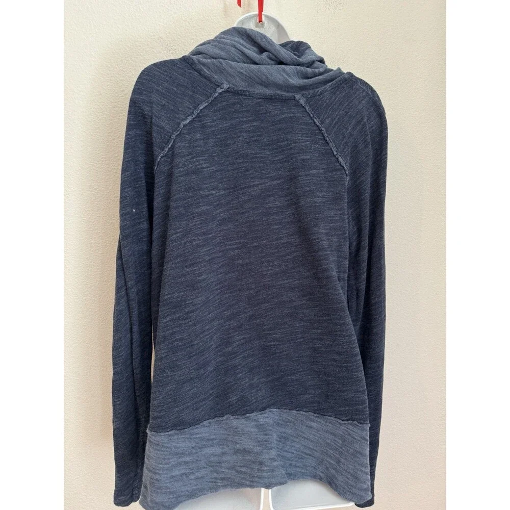 FREE PEOPLE beach Cowl Neck Cocoon Pullover sweater size M Cotton Blue